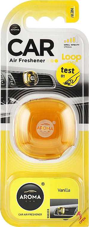 Ароматизатор гелевий "Vanilla" для автомобіля - Aroma Car Loop — фото N1