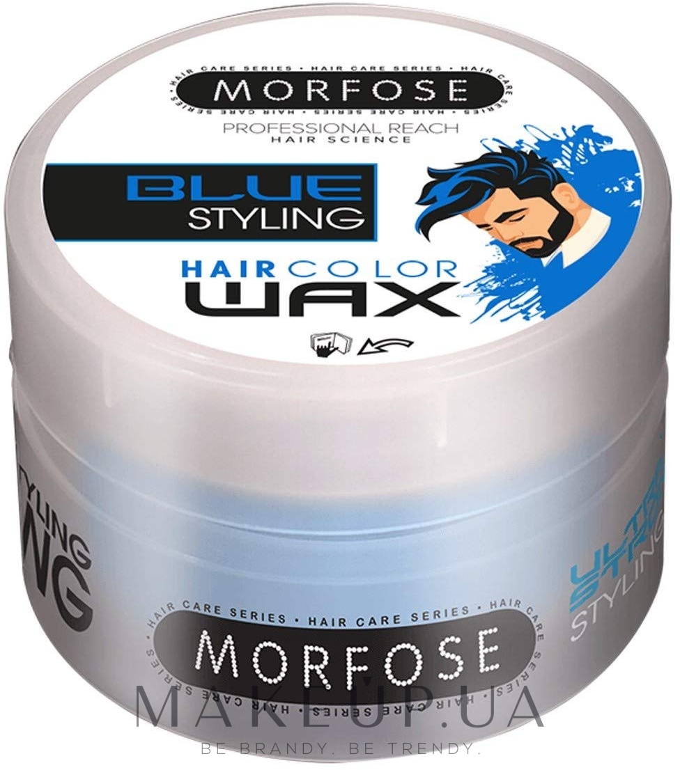 Тонирующий воск для стилизации волос - Morfose Hair Colour Wax — фото Blue