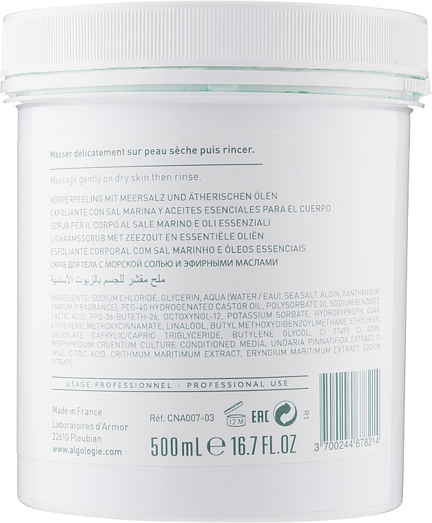 Ексфоліант для тіла, з сіллю та есенціальними оліями - Algologie Body Scrub With Sea Salt & Essential Oils — фото N6