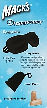 Маска для сну чорна, з берушами й дорожнім мішком - Mack's Shut-eye Shade Dreamweaver — фото N4