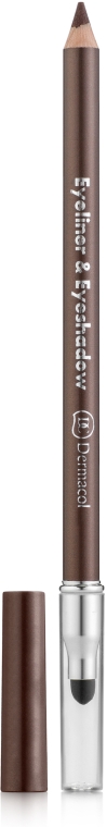 Каяловый олівець для повік - Dermacol Eyeliner & Eyeshadow — фото N1
