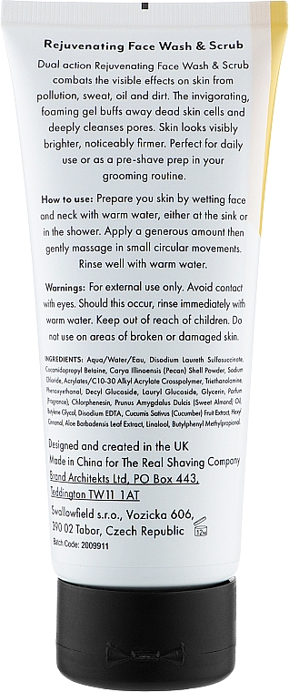 Набір - The Real Shaving Co. Overnight Skin Shave Essentials Gift Set (sh/gel/100ml + face/wash/scrub/100ml + bag + acc) — фото N6