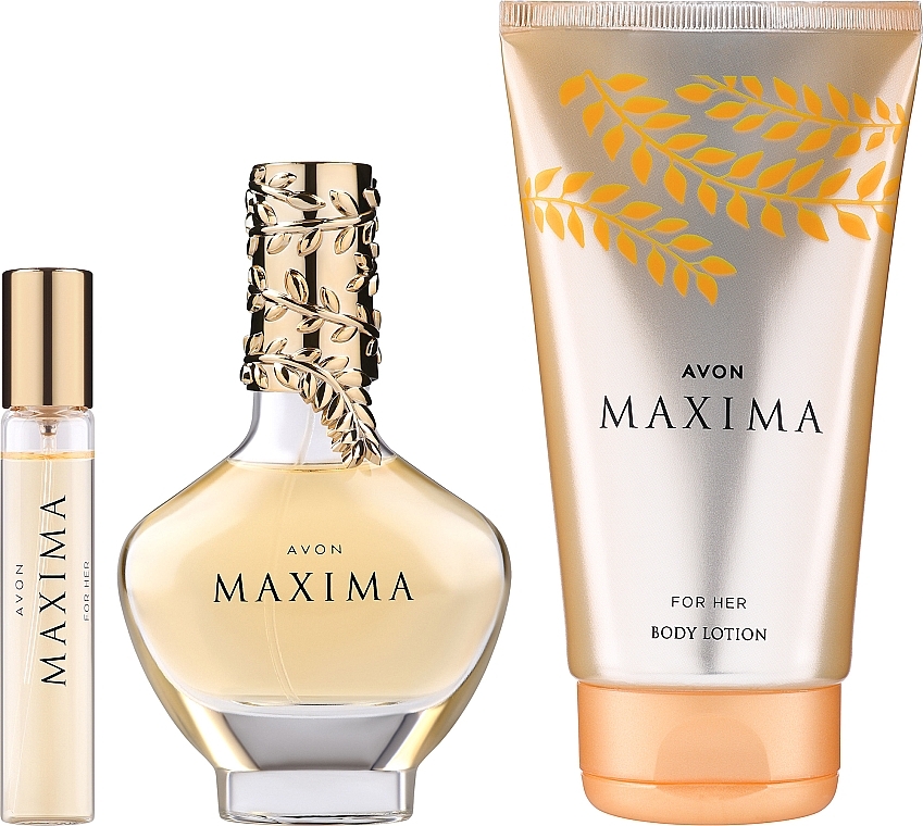 Avon Maxima - Набор (edt/50ml + edt/10ml + b/lot/150ml) — фото N2