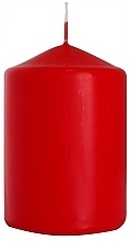Свічка циліндрична 70x100 мм, червона - Bispol — фото N1