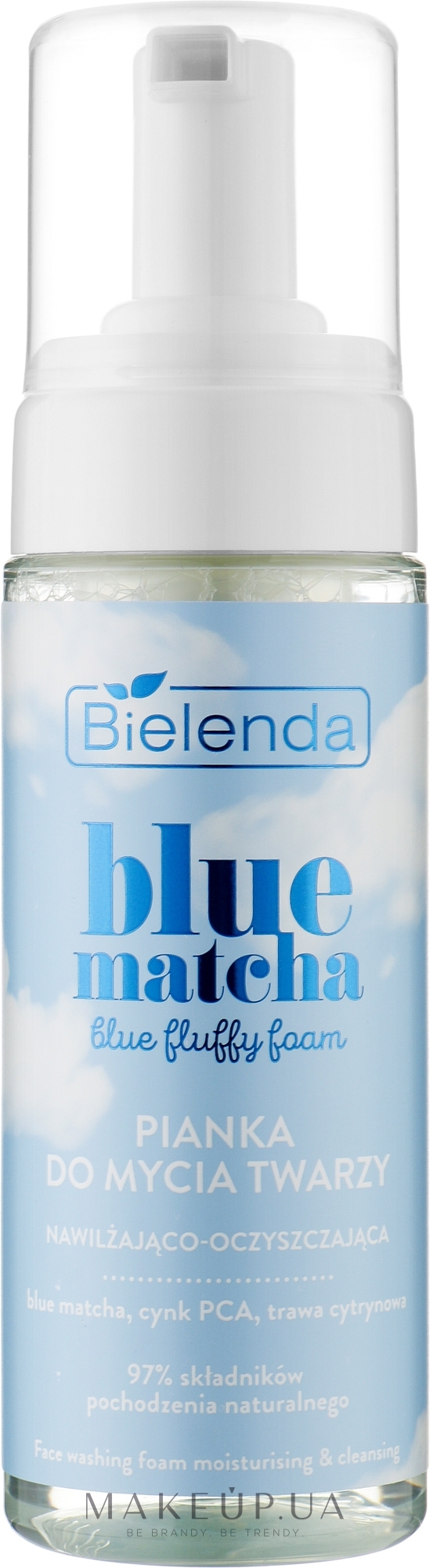 Увлажняющая и очищающая пенка для лица - Bielenda Blue Matcha Blue Fluffy Foam — фото 150ml