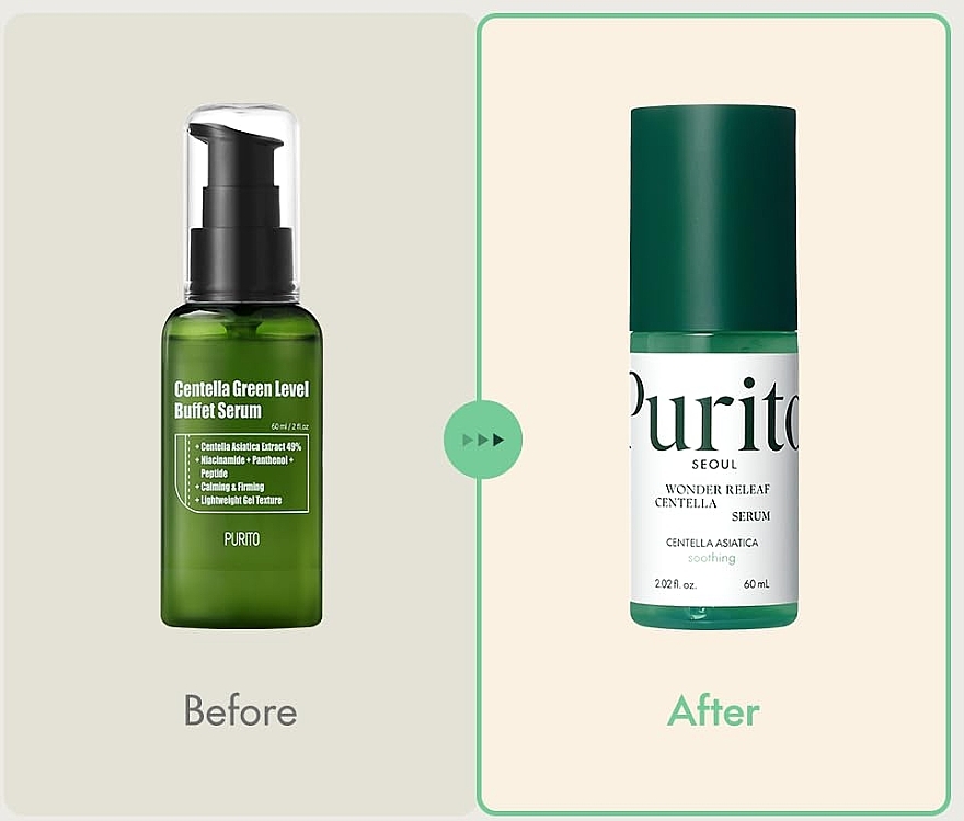 Заспокійлива сироватка з центелою - Purito Seoul Wonder Releaf Centella Serum — фото N2