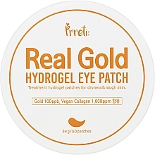 Гидрогелевые патчи c золотом для зоны вокруг глаз - Prreti Real Gold Hydrogel Eye Patch — фото N1