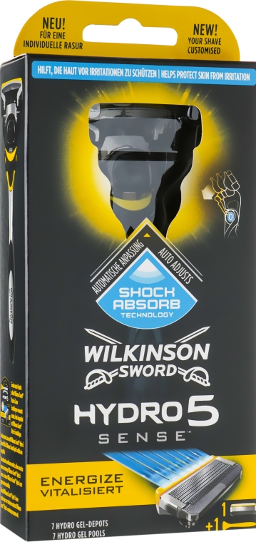 Бритва с 1 сменной кассетой - Wilkinson Sword Hydro 5 Sense — фото N1