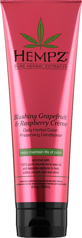 Кондиціонер "Грейпфрут і малина" для збереження кольору та блиску фарбованого волосся - Hempz Blushing Grapefruit & Raspberry Creme Conditioner — фото N1