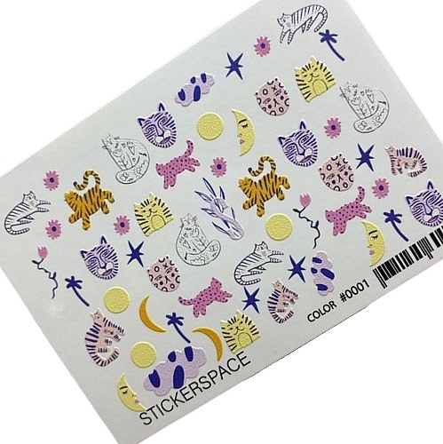 Дизайнерские наклейки для ногтей "Color 0001" - StickersSpace — фото N1