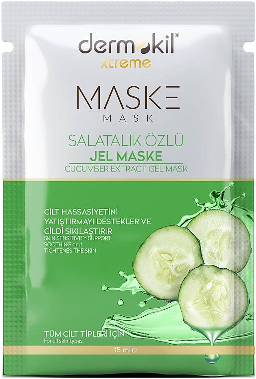 Гелевая маска с экстрактом огурца - Dermokil Cucumber Extract Gel Mask (саше) — фото N1