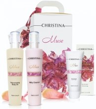 Духи, Парфюмерия, косметика Набор - Christina Muse (gommage/75ml + cleanser/250ml + b/oil/250ml)