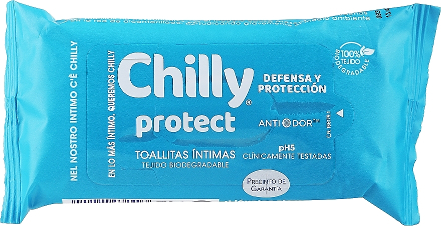 Салфетки для интимной гигиены "Антибактериальные" - Chilly Gel Antibacterial Intimate Wipes — фото N1