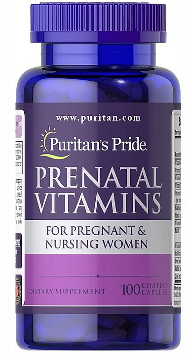 Харчова добавка "Для вагітних та годуючих" - Puritan's Pride Prenatal Vitamins — фото N1