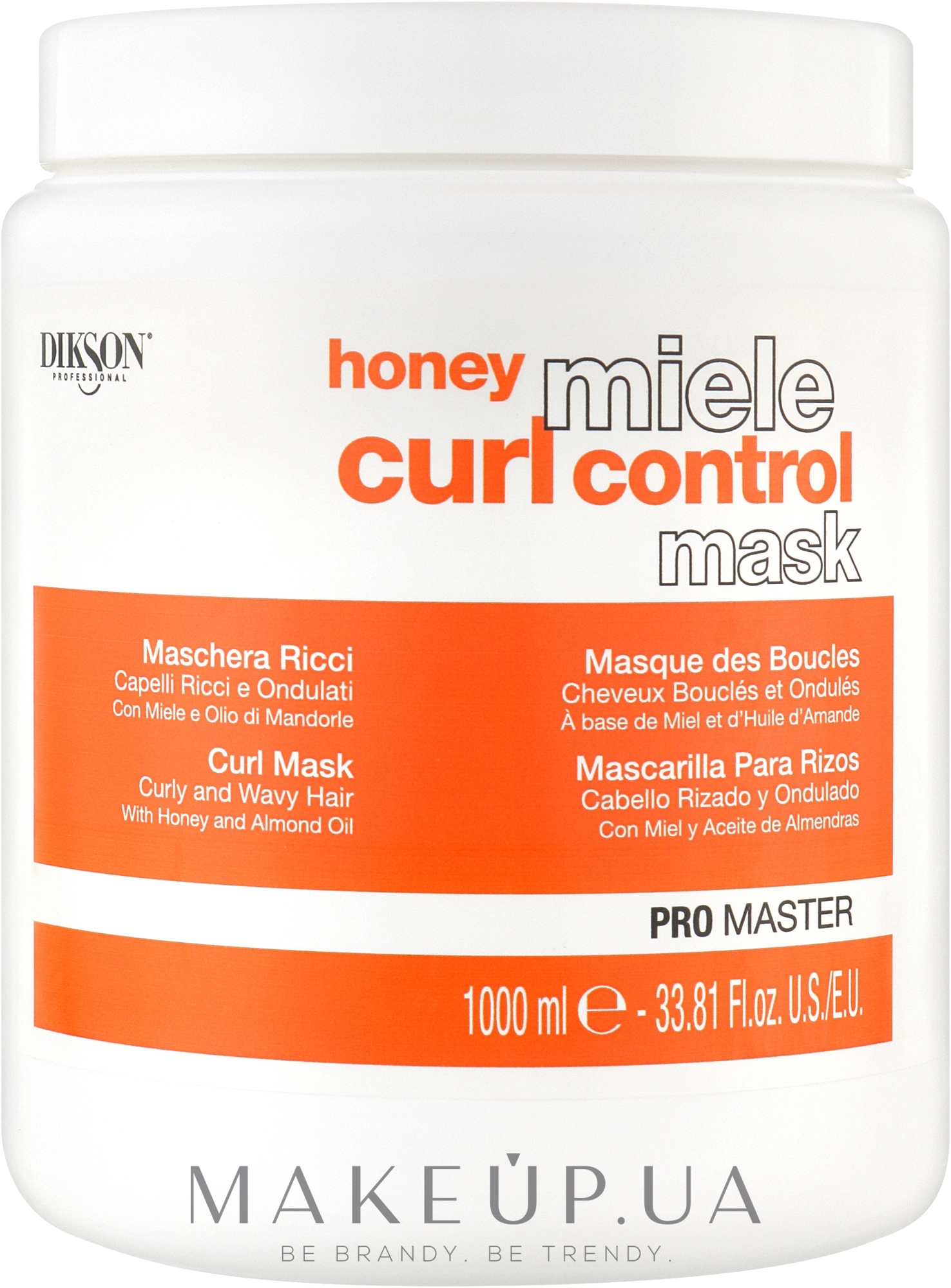 Медовая маска для вьющихся волос - Dikson Honey Miele Curl Control Mask — фото 1000ml