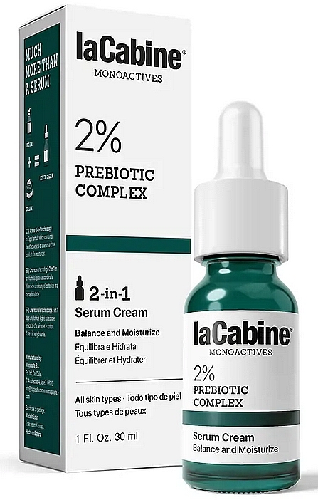 Крем-сироватка з пребіотиками для обличчя - La Cabine Monoactives 2% Prebiotic Complex Serum Cream — фото N1
