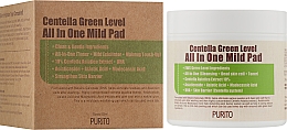 Зволожувальні педи для очищення шкіри з центелою - Purito Centella Green Level All In One Mild Pad — фото N2