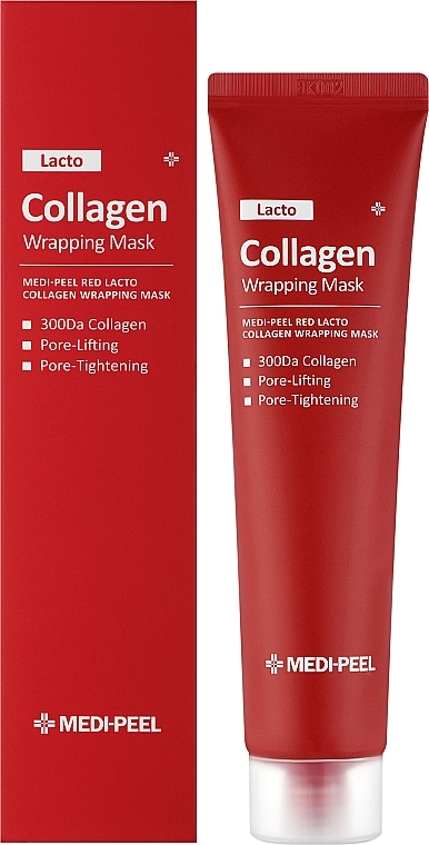 Укрепляющая маска-пленка для лица с коллагеном - MEDIPEEL Red Lacto Collagen Wrapping Mask — фото N2