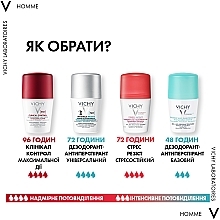 Кульковий дезодорант-антиперспірант 72 години захисту від поту та запаху, проти жовтих та білих плям на одязі - Vichy Deo Invisible Resist 72H — фото N9