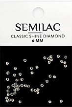 Парфумерія, косметика Стрази для нігтів, 6 мм - Semilac Classic Shine Diamond