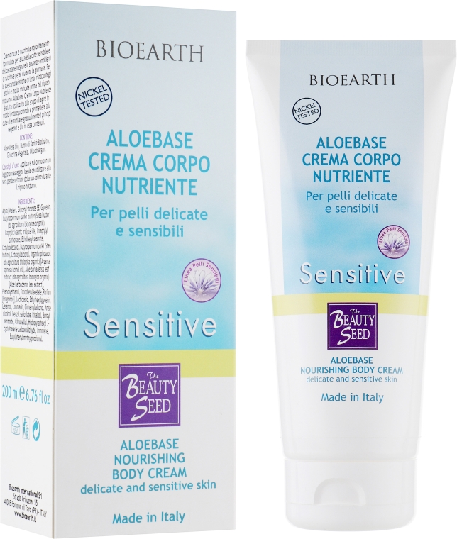 Питательный крем для тела на основе алоэ вера - Bioearth Aloebase Sensitive Body Cream