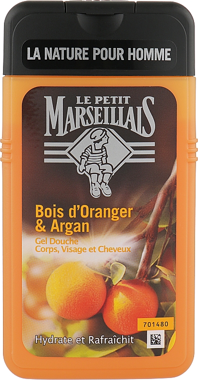 Гель-шампунь для мужчин «Апельсиновое дерево и Аргана» - Le Petit Marseillais