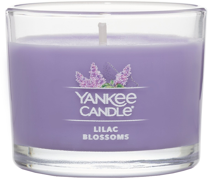 Ароматична свічка у склянці "Квіти бузку" - Yankee Candle Lilac Blossoms (міні) — фото N1