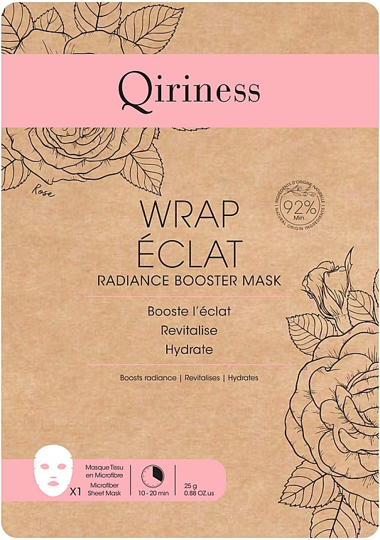 Маска для усиления сияния кожи лица - Qiriness Wrap Eclat Radiance Booster Mask — фото N1