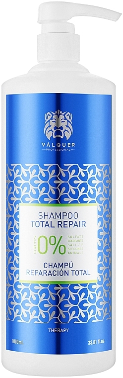 Шампунь для волосся - Valquer Total Repair Zero 0% Shampoo — фото N2