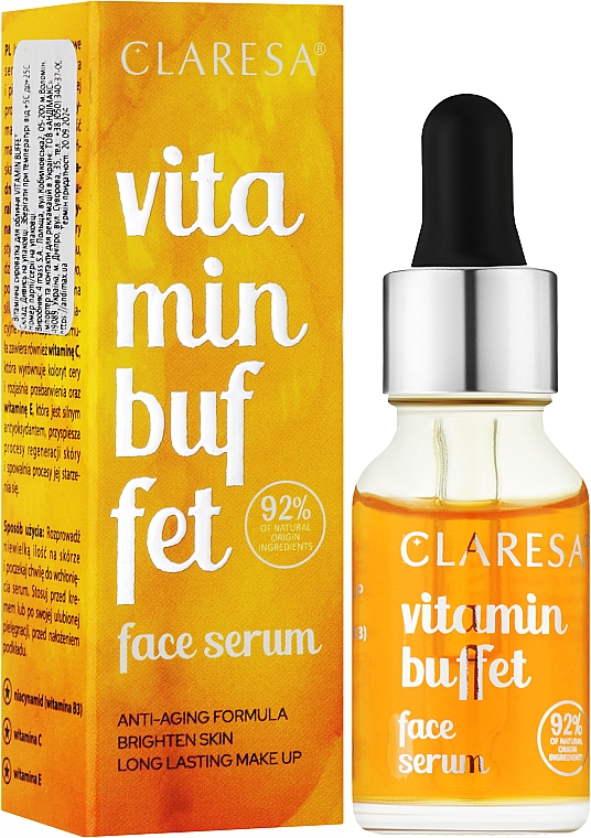 Витаминная сыворотка для лица - Claresa Vitamin Buffet Serum For Faces — фото N2