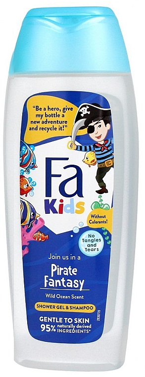Гель-шампунь для мальчиков "Пиратская фантазия", рыбки - Fa Kids Pirate Fantasy Shower Gel & Shampoo — фото N1