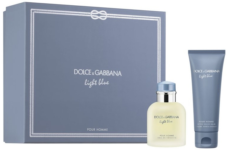 Dolce & Gabbana Light Blue Pour Homme Set - Набор (edt/75ml + ash/balm/75ml) — фото N1