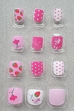 Накладные самоклеящиеся ногти для детей "Клубника", 977 - Deni Carte Tipsy Kids — фото N3