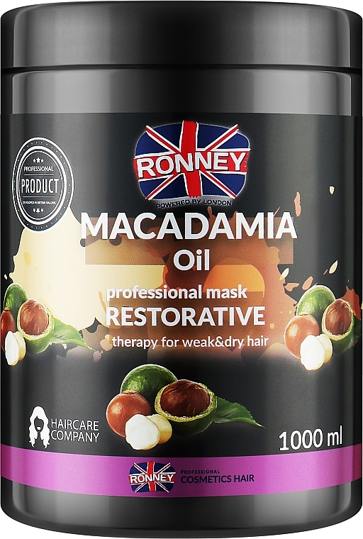 Маска для волосся - Ronney Macadamia Oil Restorative Therapy Mask — фото N2