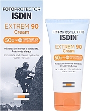Сонцезихисний крем для обличчя для екстремальних сонячних умов - Isdin Fotoprotector Extrem 90 Cream SPF50 — фото N2