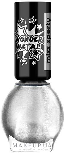 Лак для нігтів - Miss Sporty Wonder Metal — фото 010 - Ultra Silver