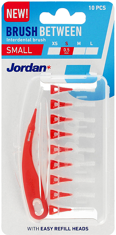Міжзубні йоржики, 0,5 мм S, 10 шт. - Jordan Interdental Brush — фото N1