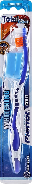 Зубна щітка "Голд", жорстка, сіро-синя - Pierrot