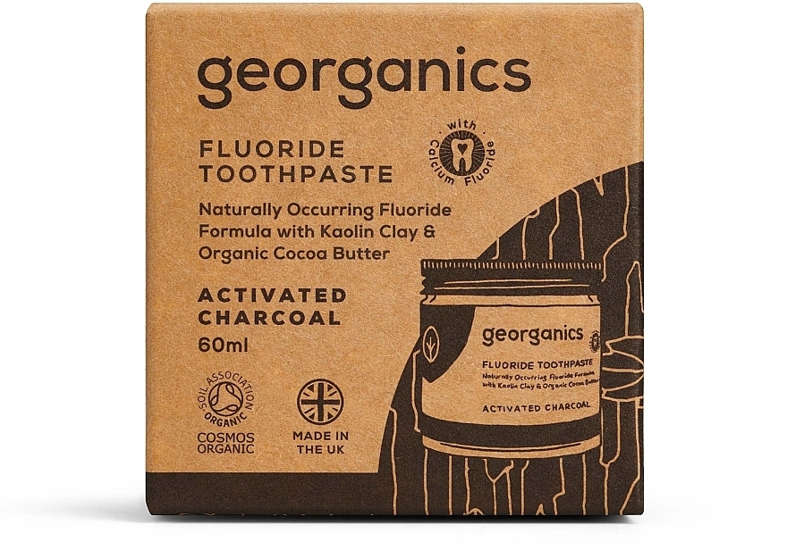 Натуральная зубная паста с фтором - Georganics Activated Charcoal Fluoride Toothpaste — фото N4