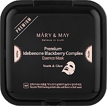 Духи, Парфюмерия, косметика Тканевая маска с идебеноном и ежевичным комплексом - Mary & May Premium Idebenon Blackberry Complex Essence Mask