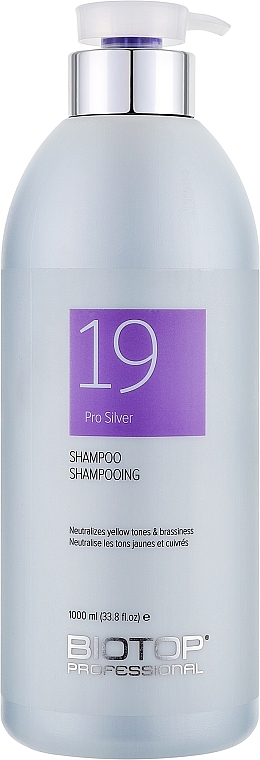 Шампунь антижелтый для волос - Biotop 19 Pro Silver Shampoo — фото N3