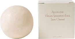 Парфумерія, косметика Твердий шампунь "Сніжний овес", у картонному пакованні - Erigeron All in One Vegan Shampoo Ball Snow Oatmeal