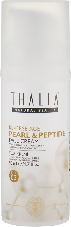 Омолоджувальний крем для обличчя з пептидами і гіалуроновою кислотою - Thalia Pearl&Peptide Face Cream — фото N1