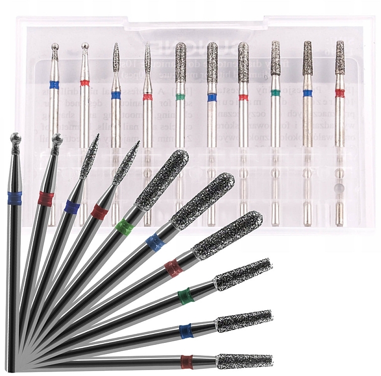 Набір алмазних фрез для манікюру, 10 шт. - Sunone Diamond Nail Drill Set — фото N3