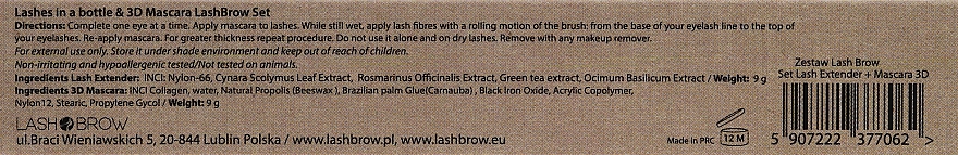 Набор для макияжа глаз - Lash Brow Lash Extender Set (mascara/9g + lashes in a bottle/9g) — фото N2