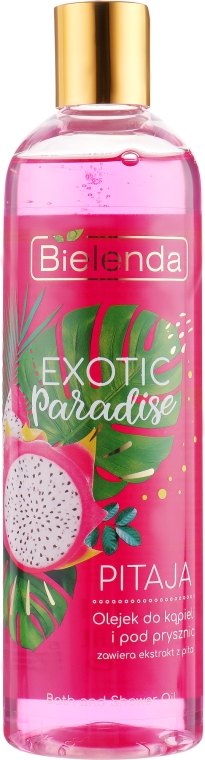 Олія для душу "Пітайя" - Bielenda Exotic Paradise Bath & Shower Oil Pitaja — фото N1