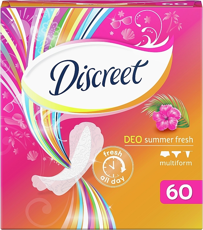 Ежедневные гигиенические прокладки Summer Fresh, 60 шт - Discreet — фото N4