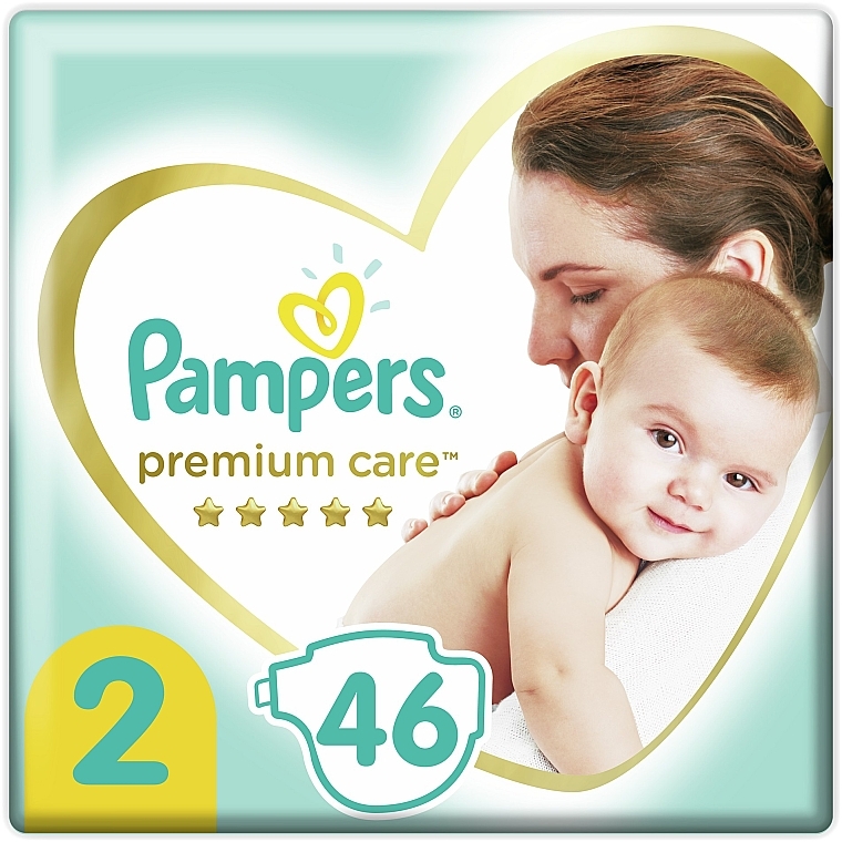 Подгузники Pampers Premium Care Размер 2, 4-8кг, 46 шт - Pampers
