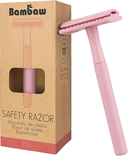 Бритва зі змінним лезом, ніжно-рожева - Bambaw Safety Razor — фото N1