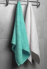 Набор полотенец для лица, белое и бирюзовое "Twins" - MAKEUP Face Towel Set Turquoise + White — фото N3